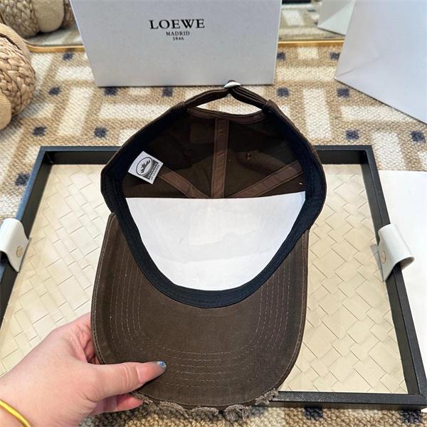 無地 ダメージ加工 ロゴプレート 上品 シンプル 高級感 カジュアル 帽子 ロエベ コピー LOEWE