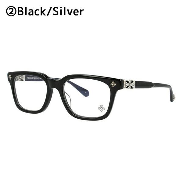 クロムハーツ Chrome Hearts COX-UCKER コピー メガネ フレーム ウェリントン ブラック ゴールドクロス装飾 上品 バランスデザイン