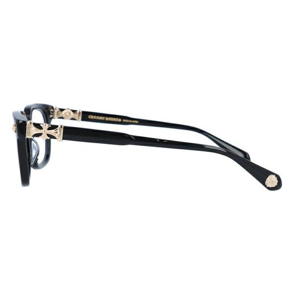 クロムハーツ Chrome Hearts COX-UCKER コピー メガネ フレーム ウェリントン ブラック ゴールドクロス装飾 上品 バランスデザイン