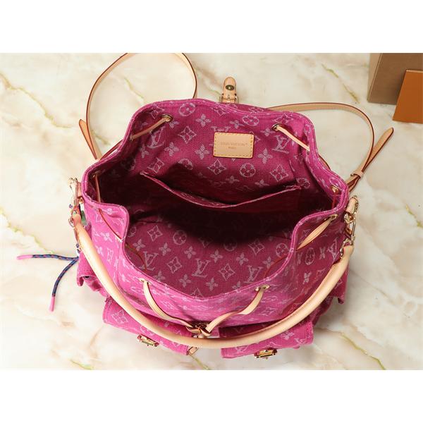 リュック レディース ピンク デニム モノグラム バックパック 大容量 2WAY ルイヴィトン コピー Louis Vuitton