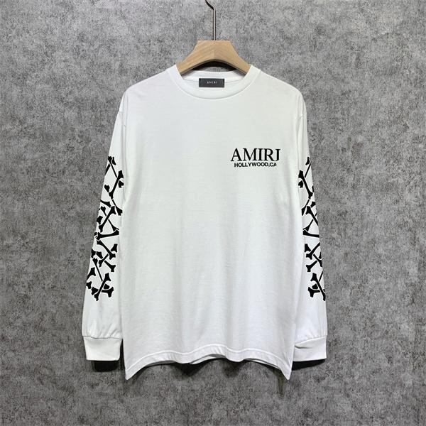 アミリ AMIRI コピー BONES STACKED ロンT メンズ 長袖Tシャツ 骨
