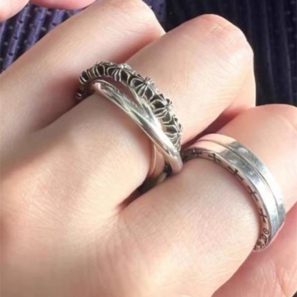 指輪 リング レディース メンズ シンプル クロス 細身 重ね付け セット アクセサリー 高見え カジュアル ギフト クロムハーツ コピー Chrome Hearts