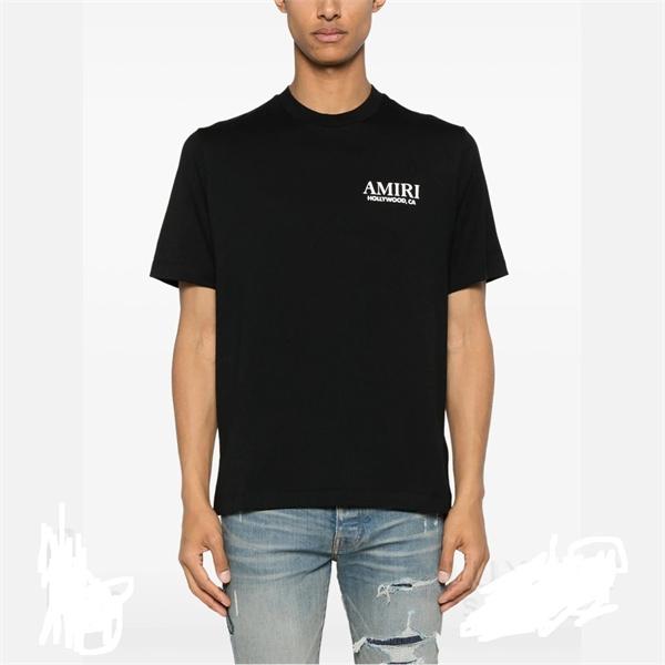 アミリ AMIRI コピー BONES STACKED Tシャツ メンズ 半袖 骨プリント ストリート ブラック ロゴT オーバーサイズ