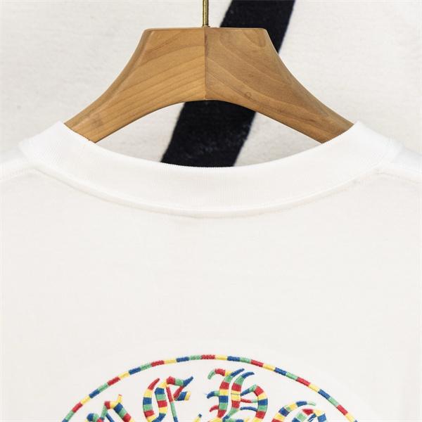 半袖Tシャツ Chrome Hearts コピー メンズ レディース 刺繍クロス バックプリント 大判ロゴ カラフル刺繍 綿素材 通気性 クルーネック オーバーサイズ ゆったり ストリート系 韓国ファッション ユニセックス 夏新作 人気 クロムハーツ