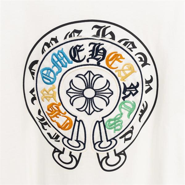 激安 半袖トップス レザークロス クロムハーツ コピー Chrome Hearts 切替Tシャツ バックロゴ ビッグシルエット 快適コットン カジュアル ストリート 韓国風 男女兼用 おしゃれ 