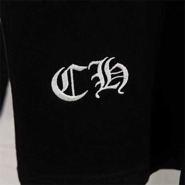 激安 半袖トップス レザークロス クロムハーツ コピー Chrome Hearts 切替Tシャツ バックロゴ ビッグシルエット 快適コットン カジュアル ストリート 韓国風 男女兼用 おしゃれ 