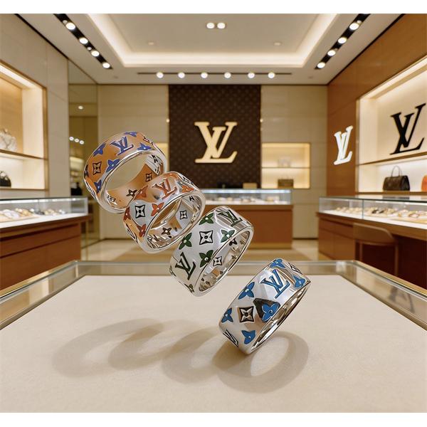 リング レディース メンズ シルバー カラフル エナメル モノグラム 幅広リング ブルー ルイヴィトン コピー LOUIS VUITTON グリーン オレンジ ホワイト ペアリング 指輪 高級感 ストリート 人気