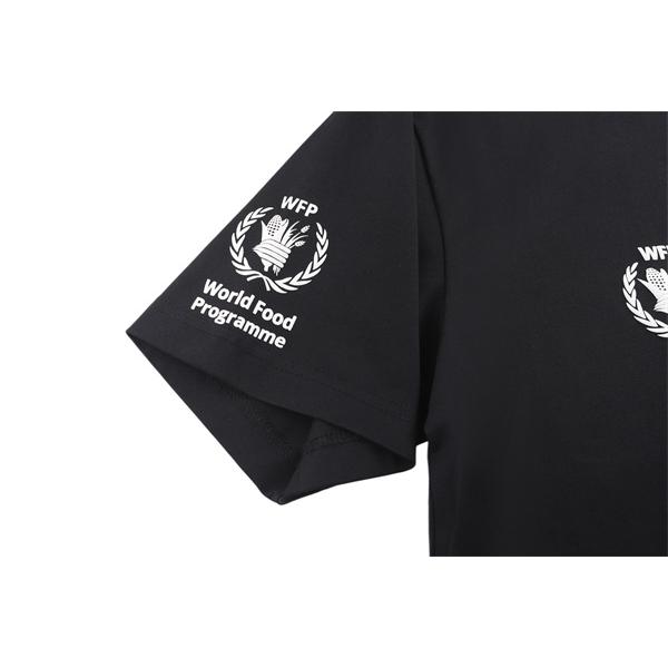   激安 メンズ Tシャツ ブラック 半袖 ロゴプリント WFP World Food Programme コラボ クルーネック カジュアル ストリート 夏人気 バレンシアガ コピー BALENCIAGA