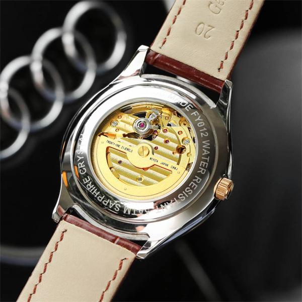 腕時計 メンズ ロレックス コピー ROLEX グリーン ブラック ゴールド ホワイト ブルー 自動巻き 機械式 スケルトン ムーンフェイズ風 レザーベルト 高級感  