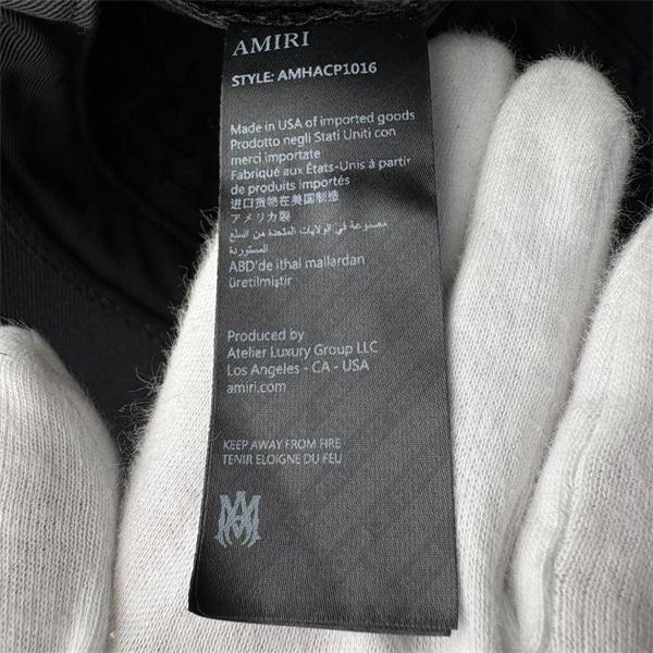 アミリ AMIRI コピー ベースボールキャップ ロゴ刺繍 ブラック ホワイト メンズ レディース 帽子 シンプル カジュアル ストリート 調整可能