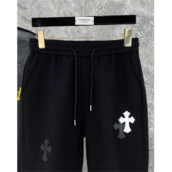 クロスパッチ クロムハーツ コピー Chrome Hearts スウェットショーツ メンズ レディース ドローストリング ウエスト ゴム仕様 ハーフパンツ