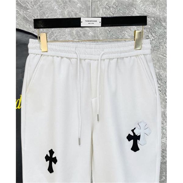 クロスパッチ クロムハーツ コピー Chrome Hearts スウェットショーツ メンズ レディース ドローストリング ウエスト ゴム仕様 ハーフパンツ