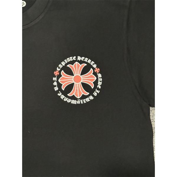 半袖Tシャツ クロスロゴ レッドプリント バックプリント ビッグシルエット ユニセックス クロムハーツ コピー CHROME HEARTS