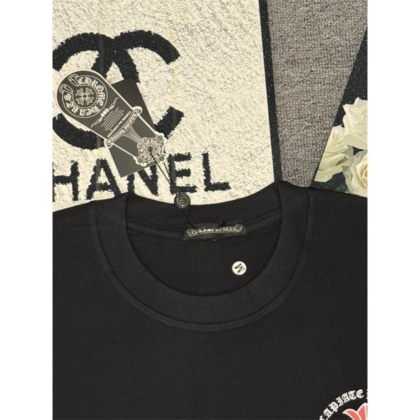 半袖Tシャツ クロスロゴ レッドプリント バックプリント ビッグシルエット ユニセックス クロムハーツ コピー CHROME HEARTS