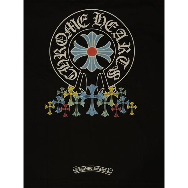 クロスプリント Tシャツ  クロムハーツ コピー CHROME HEARTS メンズ レディース 半袖トップス カラークロス ロゴデザイン ストリート