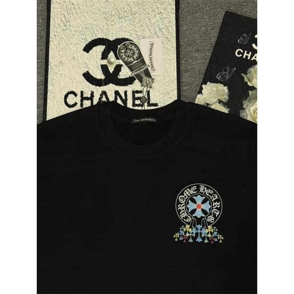 クロスプリント Tシャツ  クロムハーツ コピー CHROME HEARTS メンズ レディース 半袖トップス カラークロス ロゴデザイン ストリート
