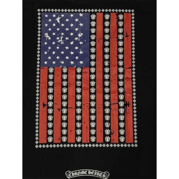 Tシャツ 星条旗クロス バックプリント USAロゴ オーバーサイズ ストリート クロムハーツ コピー CHROME HEARTS
