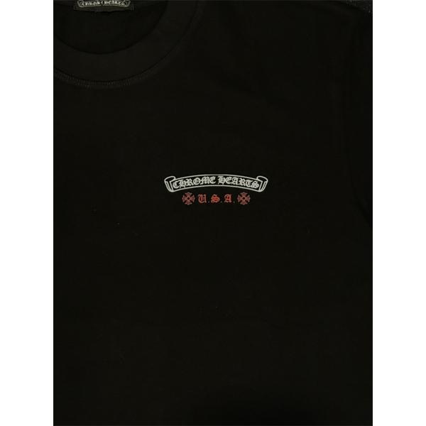 Tシャツ 星条旗クロス バックプリント USAロゴ オーバーサイズ ストリート クロムハーツ コピー CHROME HEARTS