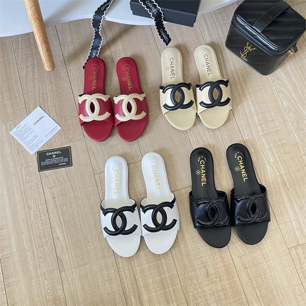 ダブルCロゴ フラットサンダル スリッパ 夏用 シンプル シャネル コピー CHANEL
