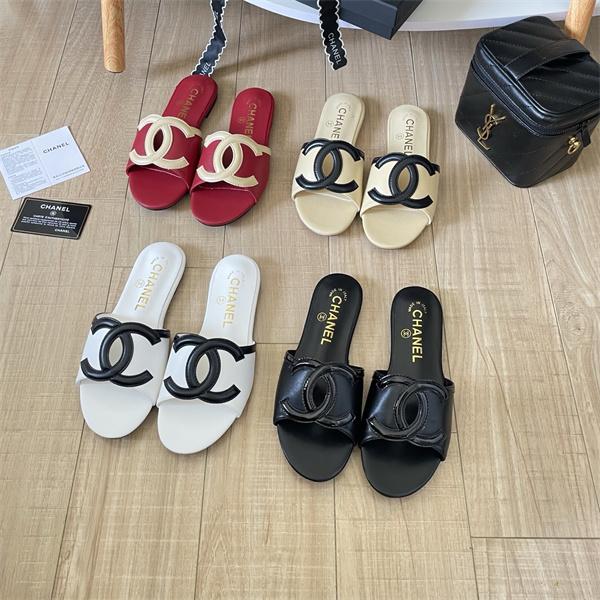 ダブルCロゴ フラットサンダル スリッパ 夏用 シンプル シャネル コピー CHANEL