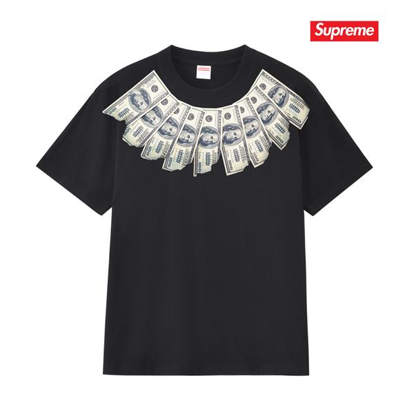 マネープリント ネックデザイン インパクト ストリート 半袖 シュプリーム コピー SUPREME