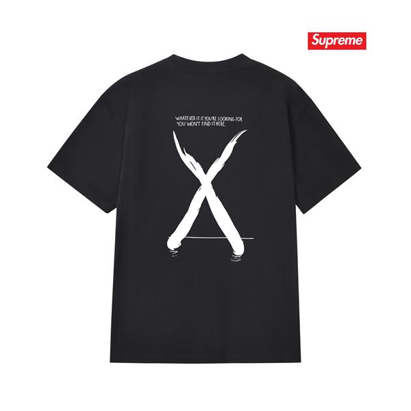激安 メンズ 半袖Tシャツ バックプリント Xデザイン モノトーン ストリート ビッグシルエット シュプリーム コピー SUPREME