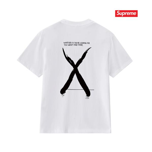 激安 メンズ 半袖Tシャツ バックプリント Xデザイン モノトーン ストリート ビッグシルエット シュプリーム コピー SUPREME