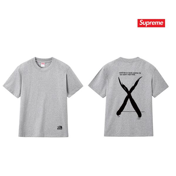 激安 メンズ 半袖Tシャツ バックプリント Xデザイン モノトーン ストリート ビッグシルエット シュプリーム コピー SUPREME