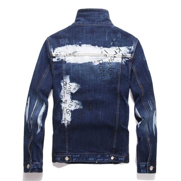  ダメージ加工 ペイントグラフィック ヴィンテージ風 長袖 ディースクエアード コピー DSQUARED2