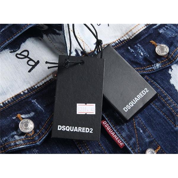  ダメージ加工 ペイントグラフィック ヴィンテージ風 長袖 ディースクエアード コピー DSQUARED2