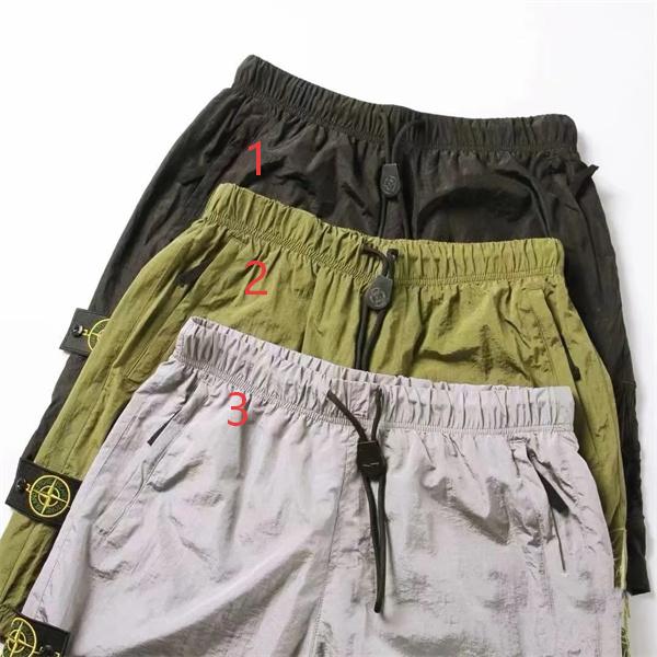  シャイニーショートパンツ コンパスパッチ ドローコード ウエストゴム ストーンアイランド コピー Stone Island