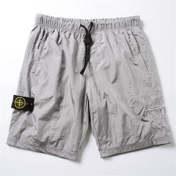  シャイニーショートパンツ コンパスパッチ ドローコード ウエストゴム ストーンアイランド コピー Stone Island