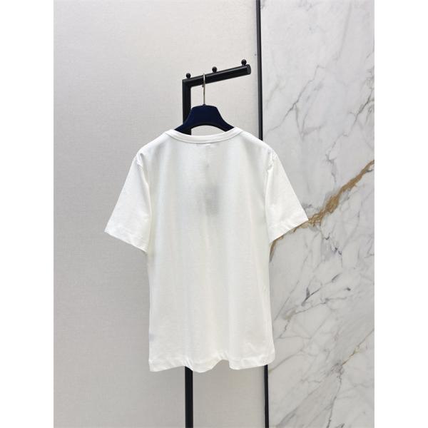ルイヴィトン風 Louis Vuittonスタイル ロゴ刺繍Tシャツ 半袖 レディース 上品デザイン シンプル カジュアル 高級感 コットン素材