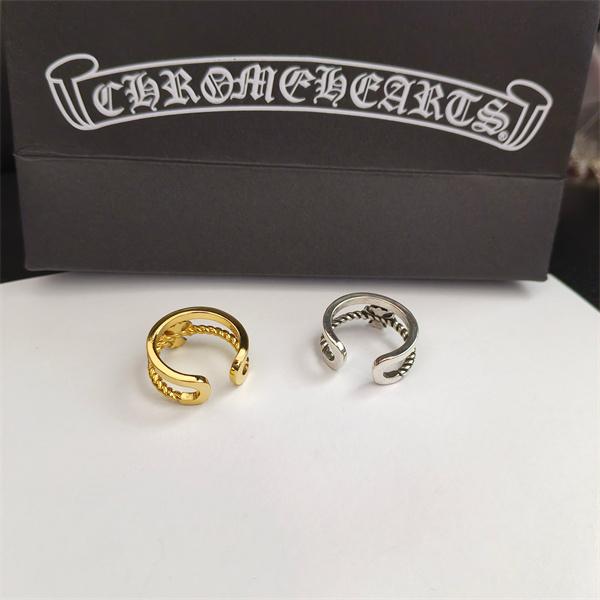 フローラルモチーフ オープンリング Chrome Hearts チェーンライン クロムハーツ コピー ゴールド シルバー 2色デザイン
