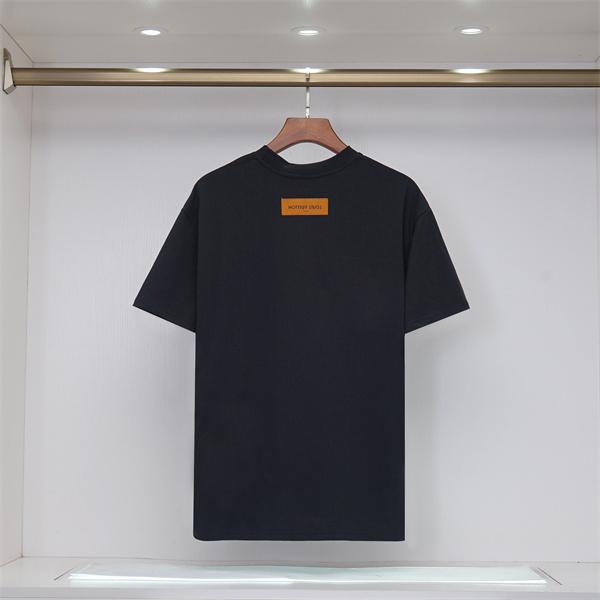 フロントLVグラフィック 半袖Tシャツ Louis Vuitton ホワイト ブラック ルイヴィトン コピー クルーネック ロゴプリント