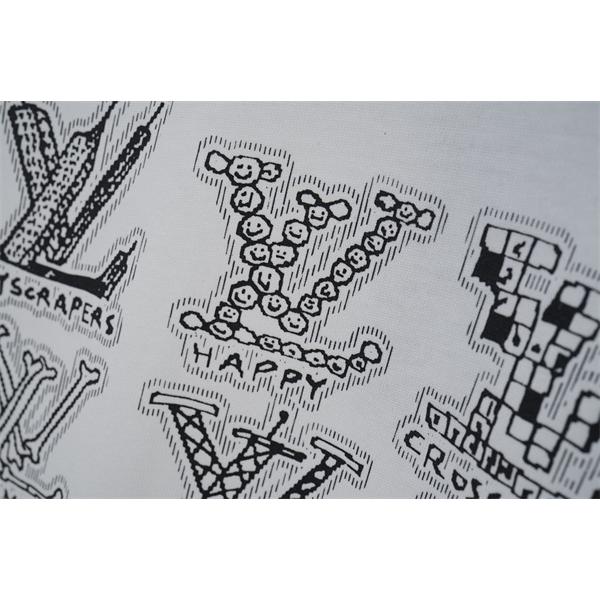 フロントLVグラフィック 半袖Tシャツ Louis Vuitton ホワイト ブラック ルイヴィトン コピー クルーネック ロゴプリント