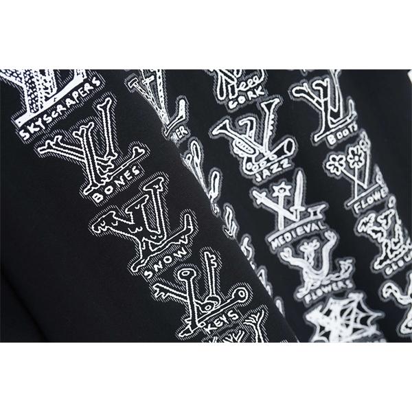 フロントLVグラフィック 半袖Tシャツ Louis Vuitton ホワイト ブラック ルイヴィトン コピー クルーネック ロゴプリント