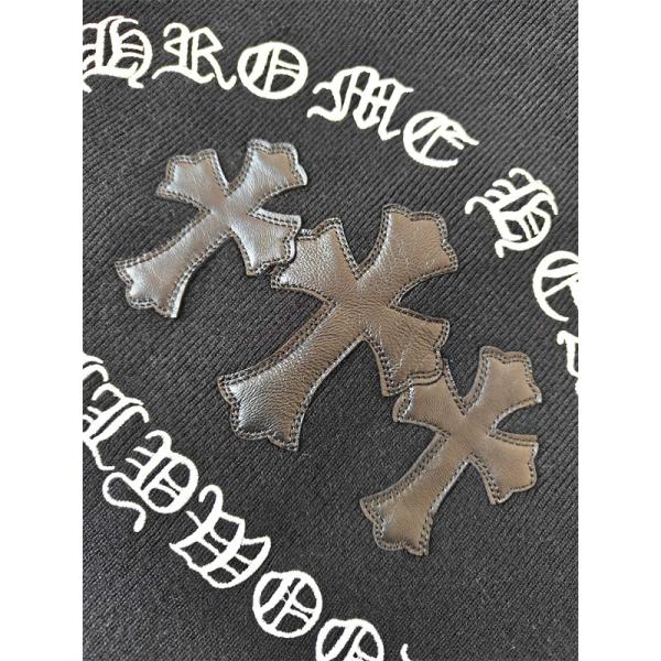 ブラック 襟付きカーディガン Chrome Hearts バックゴシックロゴ クロムハーツ コピー クロスパッチ フロントボタン ポケット付き