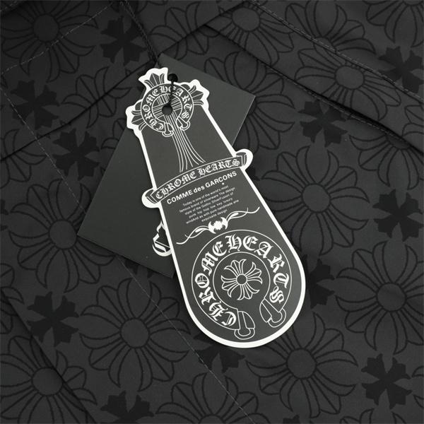 ロス総柄 ブルゾン Chrome Hearts ネイビー ブラック クロムハーツ コピー スナップボタン スタンドネック バックU.S.Aロゴ