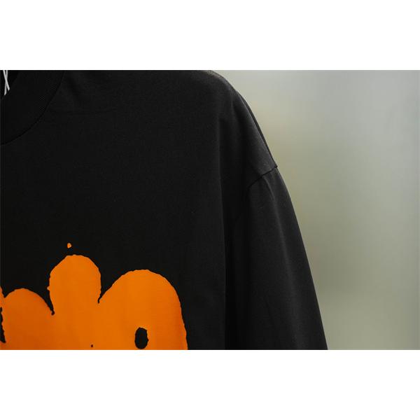 ラック 半袖Tシャツ Acne Studios オレンジロゴプリント アクネ ストゥディオズ コピー 1996グラフィック クルーネック 無地バック