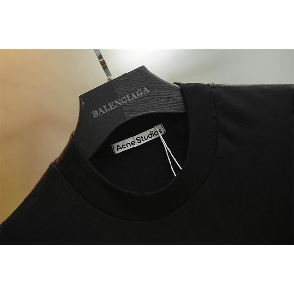 ラック 半袖Tシャツ Acne Studios オレンジロゴプリント アクネ ストゥディオズ コピー 1996グラフィック クルーネック 無地バック