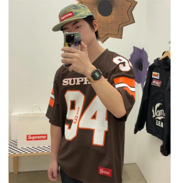 Supreme FW25 Sequin Football Jersey シュプリーム 半袖Tシャツコピー  2026春夏のトレンド新商品 激安通販 専門店