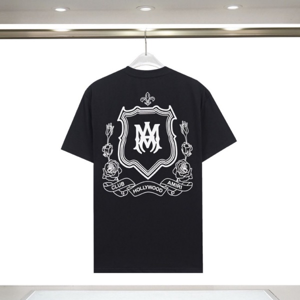 AMIRI アミリ Tシャツ 半袖 バックプリント エンブレム ローズモチーフ