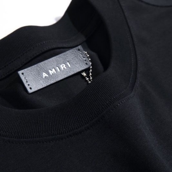 AMIRI アミリ Tシャツ 半袖 ミニロゴ ワンポイント ラインデザイン シンプル 無地感 ベーシック オーバーサイズ