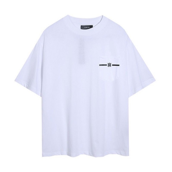 AMIRI アミリ Tシャツ 半袖 ミニロゴ ワンポイント ラインデザイン シンプル 無地感 ベーシック オーバーサイズ
