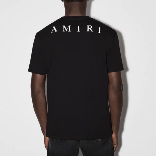AMIRI アミリ Tシャツ 半袖 ミニロゴ ワンポイント ラインデザイン シンプル 無地感 ベーシック オーバーサイズ