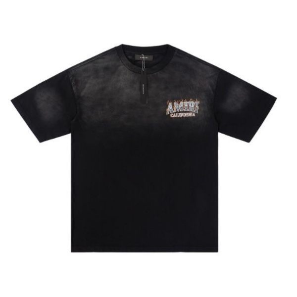 AMIRI アミリ Tシャツ 半袖 ヴィンテージ加工 バックプリント フレイムロゴ カリフォルニア グラフィック オーバーサイズ