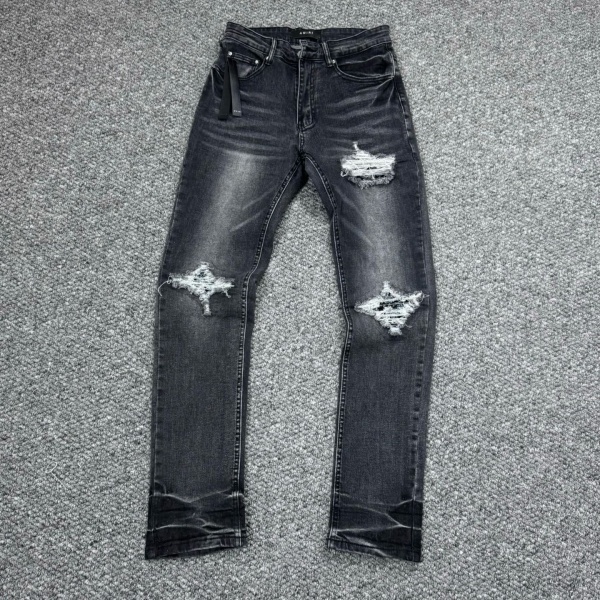 AMIRI アミリ デニムパンツ メンズ レディース ダメージ加工 ウォッシュデニム クラッシュデザイン スリムフィット ストリート ユニセックス