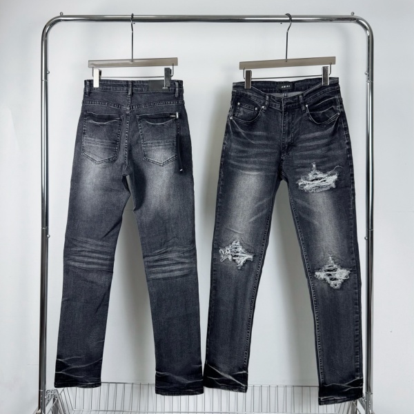 AMIRI アミリ デニムパンツ メンズ レディース ダメージ加工 ウォッシュデニム クラッシュデザイン スリムフィット ストリート ユニセックス