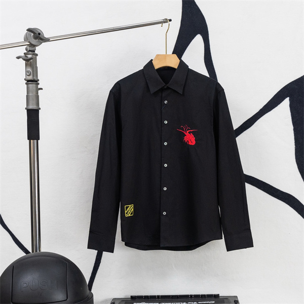 ブラック 刺繍ロゴ 海洋モチーフ ロブスターデザイン 長袖シャツ ライトアウター メンズ レディース LOUIS VUITTON ルイヴィトン